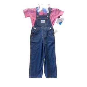 Ms.Rachel Blue Denim Overalls Set